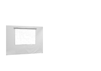 Duratent Seitenwand 450 mit Fenster, 3m, weiß