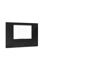 Duratent Seitenwand 300 mit Fenster, 3m, schwarz
