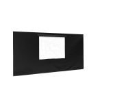 Duratent Seitenwand 300 mit Fenster, 4,5m, schwarz