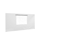 Duratent Seitenwand 450 mit Fenster, 4,5m, weiß