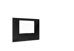 Duratent Seitenwand 300 mit Fenster, 2m, schwarz