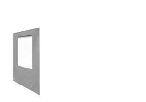 Duratent Seitenwand 300 mit Fenster, 3m, grau