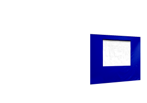 Duratent Seitenwand 300 mit Fenster, 3m, königsblau