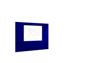 Duratent Seitenwand 300 mit Fenster, 3m, königsblau