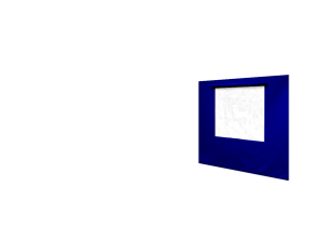 Duratent Seitenwand 300 mit Fenster, 3m, königsblau