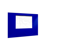 Duratent Seitenwand 300 mit Fenster, 3m, königsblau