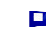 Duratent Seitenwand 300 mit Fenster, 3m, königsblau