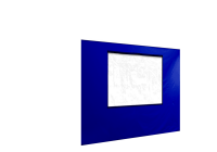 Duratent Seitenwand 300 mit Fenster, 3m, königsblau