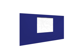 Duratent Seitenwand 300 mit Fenster, 4,5m, königsblau