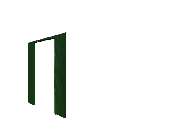 Duratent Seitenwand 450 mit Tür, 4m, grün