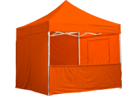 Eine orange 4,5m halbwand, 4 für Pavillon