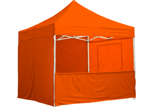 Eine orange 6m halbwand für Pavillon