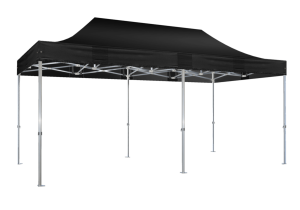 Duratent Faltzelt Hexa50, 3m x 6m, schwarz