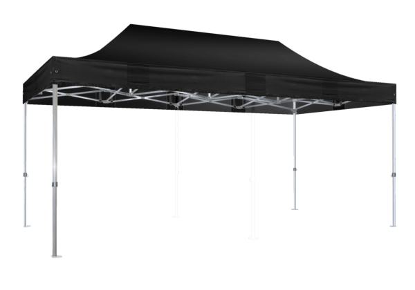 Duratent Faltzelt Hexa50, 4m x 6m, schwarz