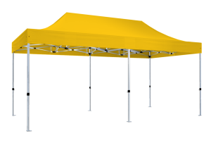 Duratent Faltzelt Hexa40, 3m x 6m, gelb