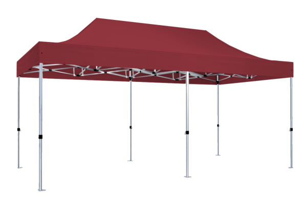 Duratent Faltzelt Hexa40, 3m x 6m, burgund